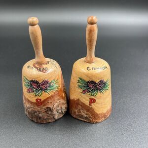 Wooden Canadian‎ Bell Salt And Pepper Shakers